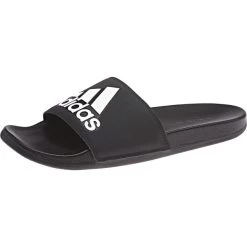 ADIDAS Men's Adilette Cloudfoam Plus Logo Slides -Fit Style Shop 2057256 001 alt2