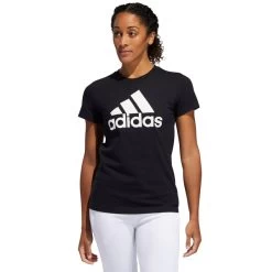 ADIDAS Women's Short-Sleeve Badge Of Sport Tee -Fit Style Shop 2060770 001 alt2