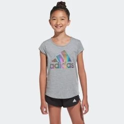 ADIDAS Girls' 3-Stripe Mesh Shorts 10 ADIDAS Girls' 3-Stripe Mesh Shorts -Fit Style Shop 2064738 001 alt2