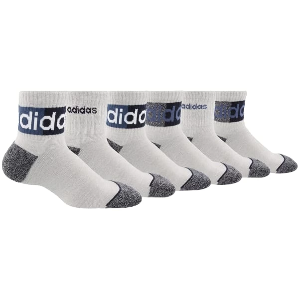 ADIDAS Kids' Blocked Linear 2.0 Quarter Socks, 6 Pack 4 ADIDAS Kids' Blocked Linear 2.0 Quarter Socks, 6 Pack - Image 2