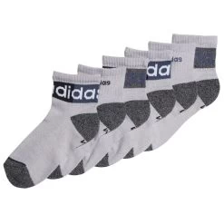 ADIDAS Kids' Blocked Linear 2.0 Quarter Socks, 6 Pack 8 ADIDAS Kids' Blocked Linear 2.0 Quarter Socks, 6 Pack -Fit Style Shop 2071288 101 alt2