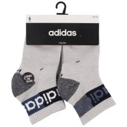 ADIDAS Kids' Blocked Linear 2.0 Quarter Socks, 6 Pack 9 ADIDAS Kids' Blocked Linear 2.0 Quarter Socks, 6 Pack -Fit Style Shop 2071288 101 alt3