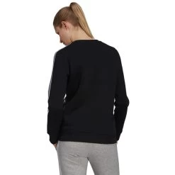 ADIDAS Women's Essential 3-Stripes Fleece Sweatshirt -Fit Style Shop 2074488 001 alt2