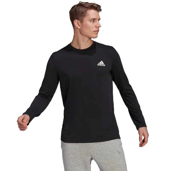 ADIDAS Men's Aeroready D2M Long Sleeve Tee 4 ADIDAS Men's Aeroready D2M Long Sleeve Tee - Image 2