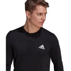 ADIDAS Men's Aeroready D2M Long Sleeve Tee 12 ADIDAS Men's Aeroready D2M Long Sleeve Tee -Fit Style Shop 2076805 001 alt4