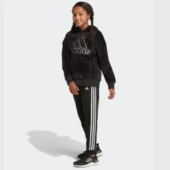 ADIDAS Girls' Fleece Hooded Pullover -Fit Style Shop 2076891 001 alt2