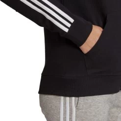 ADIDAS Women's Essentials 3-Stripe Full Zip Hoodie -Fit Style Shop 2077887 001 alt5