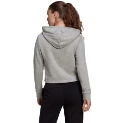 ADIDAS Women's Essentials 3-Stripes Cropped Hoodie -Fit Style Shop 2077888 006 alt2