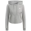 ADIDAS Women's Essentials 3-Stripes Cropped Hoodie 1 ADIDAS Women's Essentials 3-Stripes Cropped Hoodie -Fit Style Shop 2077888 006 main