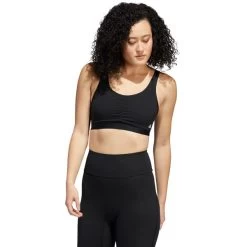 ADIDAS Women's Yoga Essentials Medium Impact Sports Bra -Fit Style Shop 2077973 001 alt2