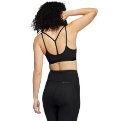 ADIDAS Women's Yoga Essentials Medium Impact Sports Bra -Fit Style Shop 2077973 001 alt3