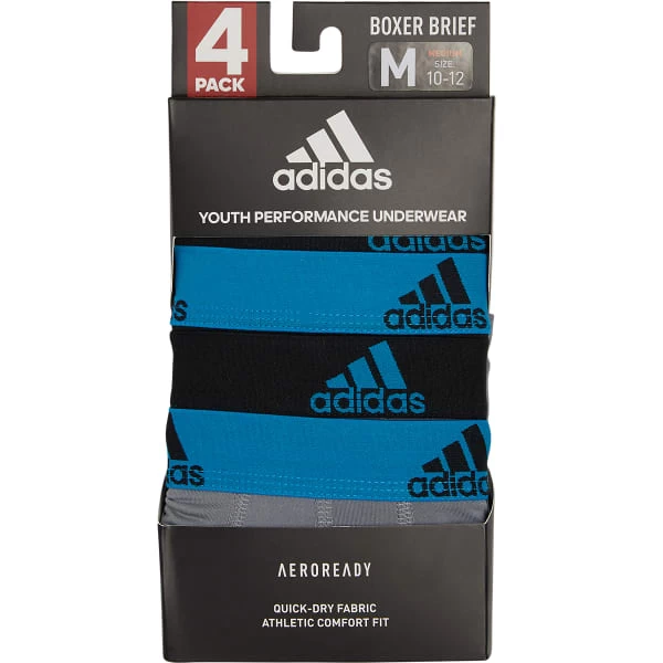 ADIDAS Boys' Performance Boxer Briefs, 4-Pack 8 ADIDAS Boys' Performance Boxer Briefs, 4-Pack - Image 6