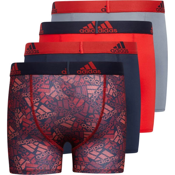 ADIDAS Boys' Performance Graphic Boxer Brief, 4-Pack 4 ADIDAS Boys' Performance Graphic Boxer Brief, 4-Pack - Image 2