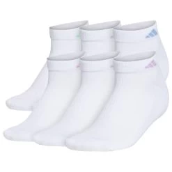 ADIDAS Women's Athletic Cushioned Low Cut Socks, 6-Pack